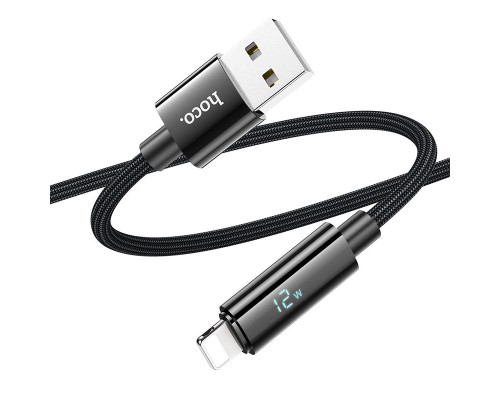 Дата кабель Hoco U125 Benefit 2.4A USB to Lightning with display (1.2m) (00000069091_1)