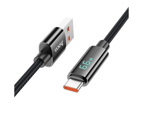 Дата кабель Hoco U125 Benefit 5A USB to Type-C with display (1.2m) (00000069092_1)