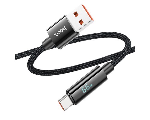 Дата кабель Hoco U125 Benefit 5A USB to Type-C with display (1.2m) (00000069092_1)