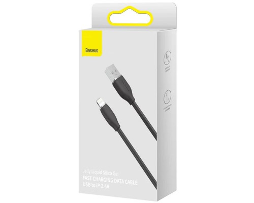 Дата кабель Baseus Jelly Liquid Silica Gel USB to Lightning 2.4A (1.2m) (CAGD000001) (00000068695_1)