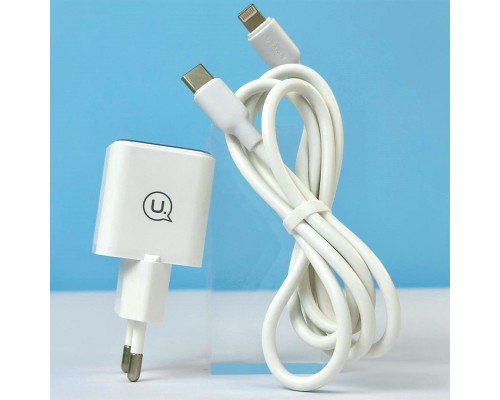СЗУ Usams US-CC186 PD30W 1C + US-SJ610 Type-C to Lightning PD YX Series (00000070769_1)