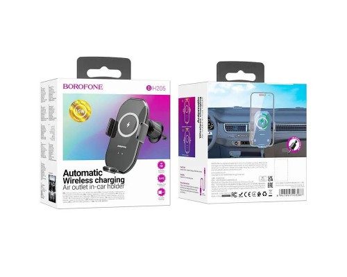 Автодержатель с БЗУ Borofone BH205 Wireless Charging Car (00000066328_2)