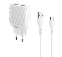 СЗУ Hoco C78A (2USB/2.4A) + Type-C (00000039237_1)