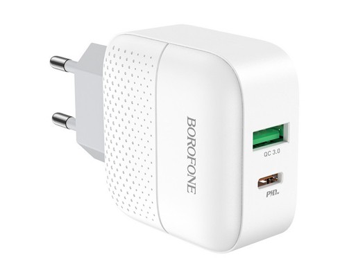 СЗУ Borofone BA46A PD 18W+QC3.0 (1USB/1Type-C/3A) (00000055344_2)