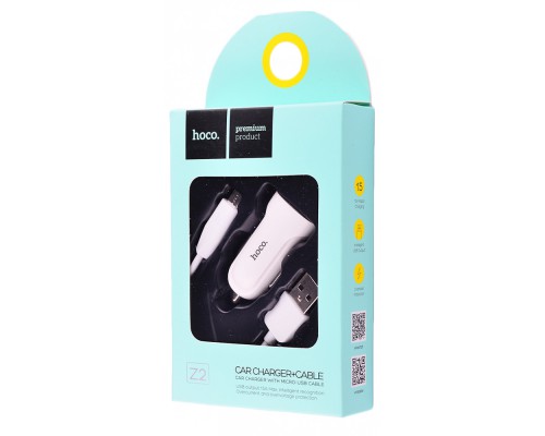 АЗУ Hoco Z2 Charger + Cable (Micro) 1.5A 1USB (00000030969_1)
