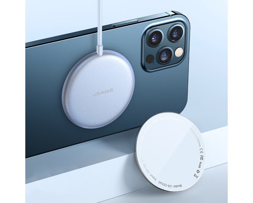 БЗУ Usams US-CD160 W2,15W, Type-C (магнитный) (00000042593_1)
