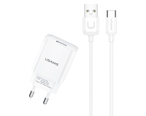 СЗУ USAMS T21 Charder kit - T18 single USB + Uturn Type-C cable (00000049240_1)