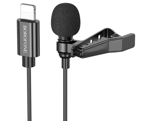 Микрофон петличный Borofone BFK11 Elegant lavalier Lightning (2m) (00000074391_1)