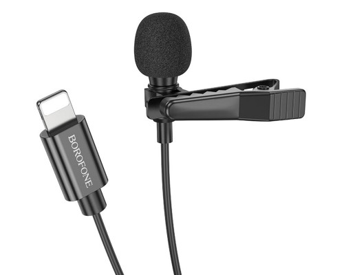 Микрофон петличный Borofone BFK11 Elegant lavalier Lightning (2m) (00000074391_1)