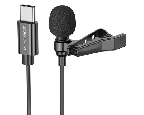 Микрофон петличный Borofone BFK11 Elegant lavalier Type-C (2m) (00000074392_1)