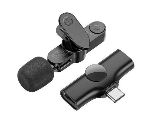 Петличный беспроводной микрофон Borofone BFK12 Trophy lavalier Lightning/Type-C (00000074394_1)