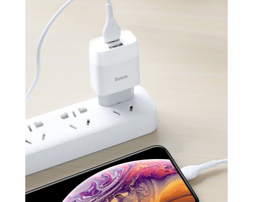 СЗУ HOCO C73A (2USB/2.4A) + lightning (00000036213_1)