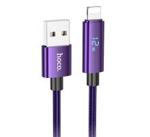 Дата кабель Hoco U125 Benefit 2.4A USB to Lightning with display (1.2m) (00000069091_2)