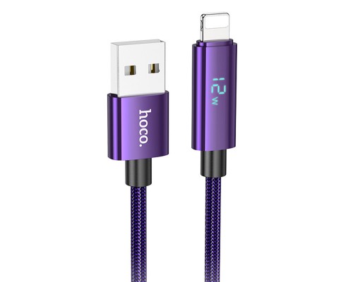 Дата кабель Hoco U125 Benefit 2.4A USB to Lightning with display (1.2m) (00000069091_2)