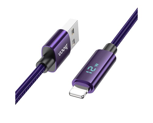 Дата кабель Hoco U125 Benefit 2.4A USB to Lightning with display (1.2m) (00000069091_2)