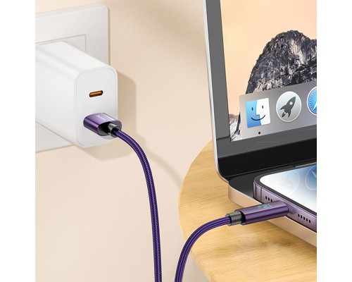 Дата кабель Hoco U125 Benefit 2.4A USB to Lightning with display (1.2m) (00000069091_2)