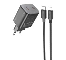 СЗУ Hoco N42 Elogiado 2C PD45W + Type to Lightning (00000069115_1)