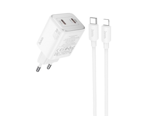 СЗУ Hoco N42 Elogiado 2C PD45W + Type to Lightning (00000069115_2)
