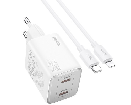 СЗУ Hoco N42 Elogiado 2C PD45W + Type to Lightning (00000069115_2)