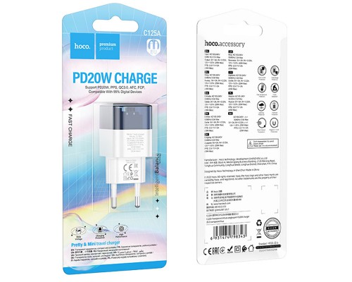 СЗУ Hoco C125A Transparent 1C PD20W (00000069120_1)