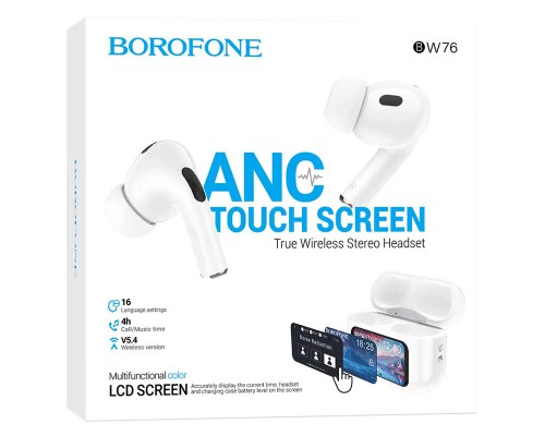 Беспроводные TWS наушники BOROFONE BW76 Brocade with Touch Screen and ANC (00000076630_1)