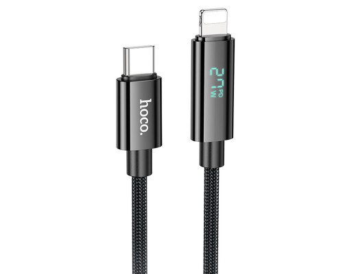 Дата кабель Hoco U125 Benefit 27W Type-C to Lightning with display (1.2m) (00000069104_1)