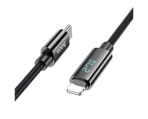 Дата кабель Hoco U125 Benefit 27W Type-C to Lightning with display (1.2m) (00000069104_1)