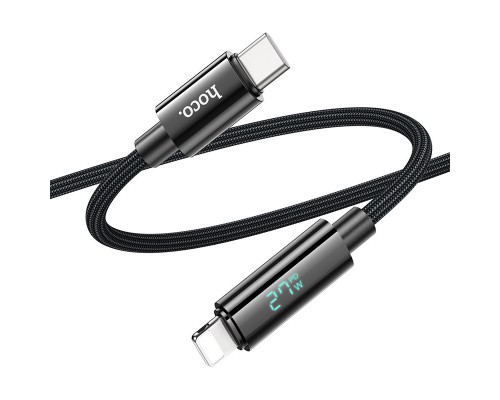Дата кабель Hoco U125 Benefit 27W Type-C to Lightning with display (1.2m) (00000069104_1)