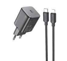 СЗУ Hoco N40 Mighty 1C PD20W + Type-C to Lightning (00000069107_1)