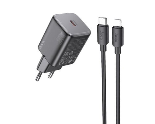 СЗУ Hoco N40 Mighty 1C PD20W + Type-C to Lightning (00000069107_1)