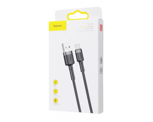 Дата кабель Baseus Cafule Type-C Cable 2A (2m) (CATKLF-C) (00000031872_3)