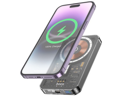 Портативное ЗУ Power Bank Hoco Q14 Ice Crystal PD20W с БЗУ 5000 mAh (00000068372_1)