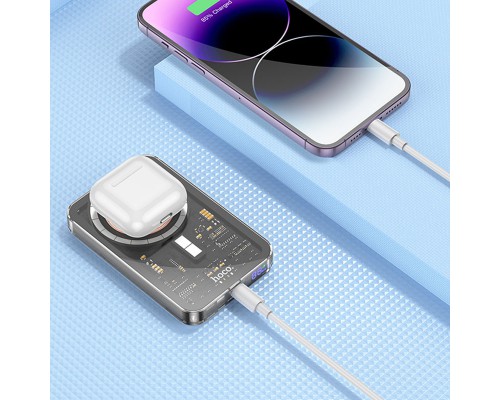 Портативное ЗУ Power Bank Hoco Q14 Ice Crystal PD20W с БЗУ 5000 mAh (00000068372_1)