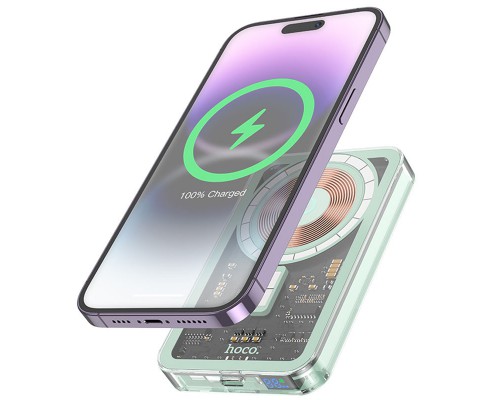 Портативное ЗУ Power Bank Hoco Q14 Ice Crystal PD20W с БЗУ 5000 mAh (00000068372_2)