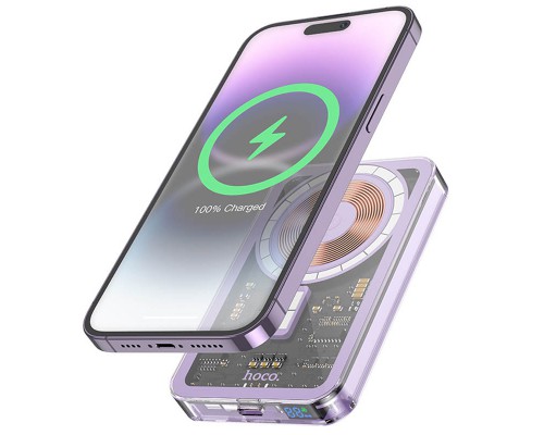 Портативное ЗУ Power Bank Hoco Q14 Ice Crystal PD20W с БЗУ 5000 mAh (00000068372_3)