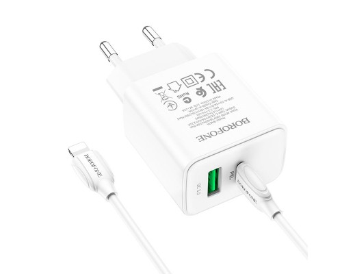 СЗУ Borofone BA67A PD20W+QC3.0 + Type-C + Lightning (00000056905_1)
