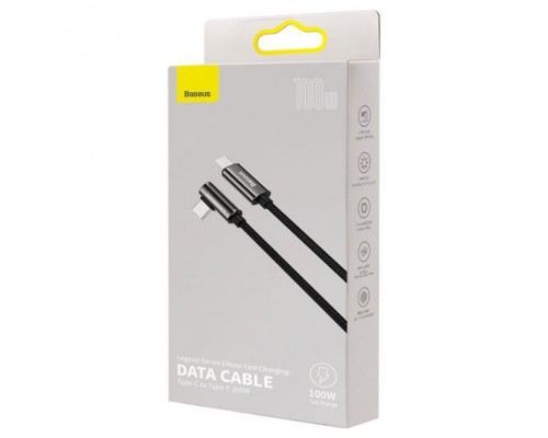 Дата кабель Baseus Legend Series Elbow Type-C to Type-C 100W (1m) (CATCS-01) (00000063700_1)