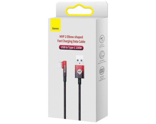 Дата кабель Baseus MVP 2 Elbow-shaped USB to Type-C 100W (1m) (CAVP000420) (00000063706_1)