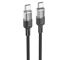 Дата кабель Hoco U129 Spirit Transparent Type-C to Type-C 60W (1.2m) (00000071076_3)