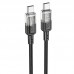 Дата кабель Hoco U129 Spirit Transparent Type-C to Type-C 60W (1.2m) (00000071076_3)