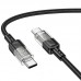 Дата кабель Hoco U129 Spirit Transparent Type-C to Type-C 60W (1.2m) (00000071076_3)