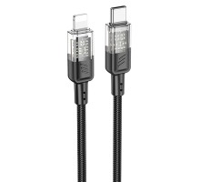 Дата кабель Hoco U129 Spirit Transparent Type-C to Lightning 27W (1.2m) (00000071090_2)