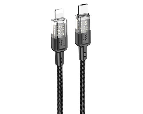 Дата кабель Hoco U129 Spirit Transparent Type-C to Lightning 27W (1.2m) (00000071090_2)