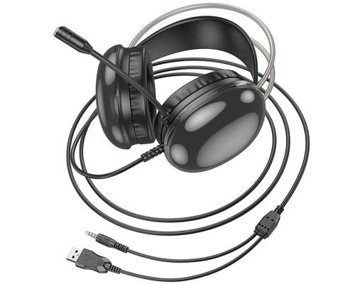 Накладные наушники Hoco W109 Rich gaming (USB+3.5mm/2m) (00000067607_1)