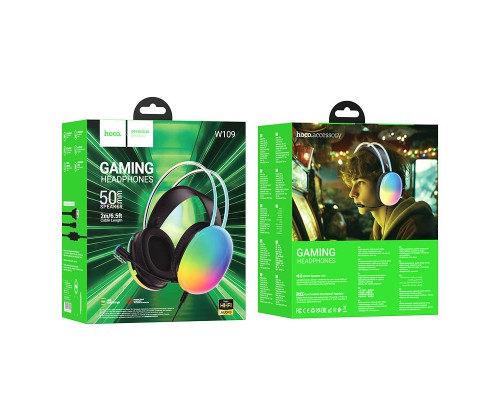 Накладные наушники Hoco W109 Rich gaming (USB+3.5mm/2m) (00000067607_1)