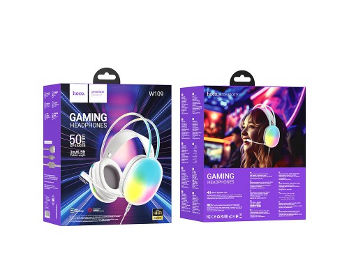 Накладные наушники Hoco W109 Rich gaming (USB+3.5mm/2m) (00000067607_2)