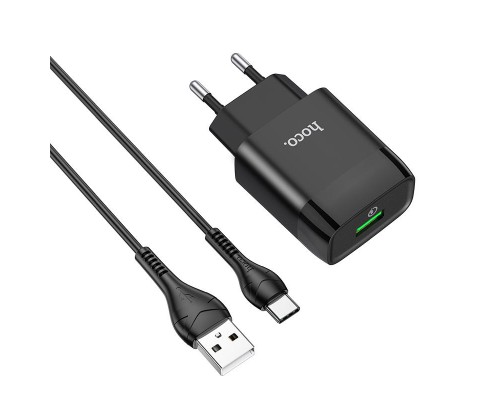 СЗУ Hoco C72Q Glorious QC3.0 18W (1USB/3A) + Type-C (00000041732_2)
