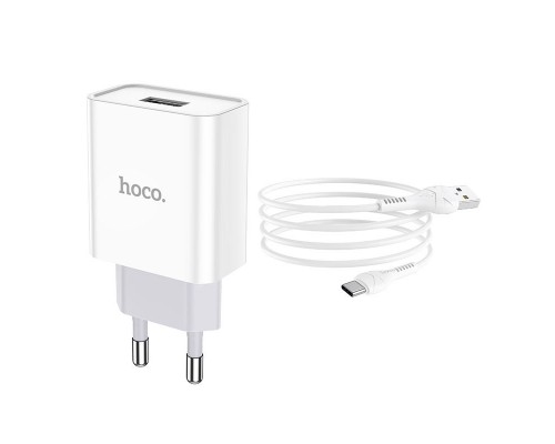 СЗУ HOCO C81A (1USB/2.1A) + Type-C (00000042360_1)