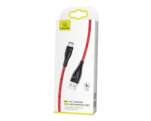 Дата кабель Usams US-SJ395 U41 Type-C Braided Data and Charging Cable 2m (00000034460_1)