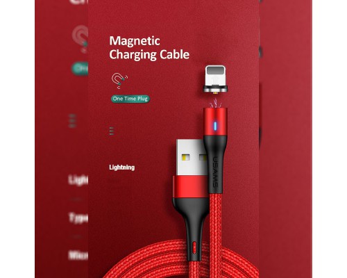 Дата кабель USAMS US-SJ336 U29 Magnetic USB to Lightning (2m) (00000049228_2)